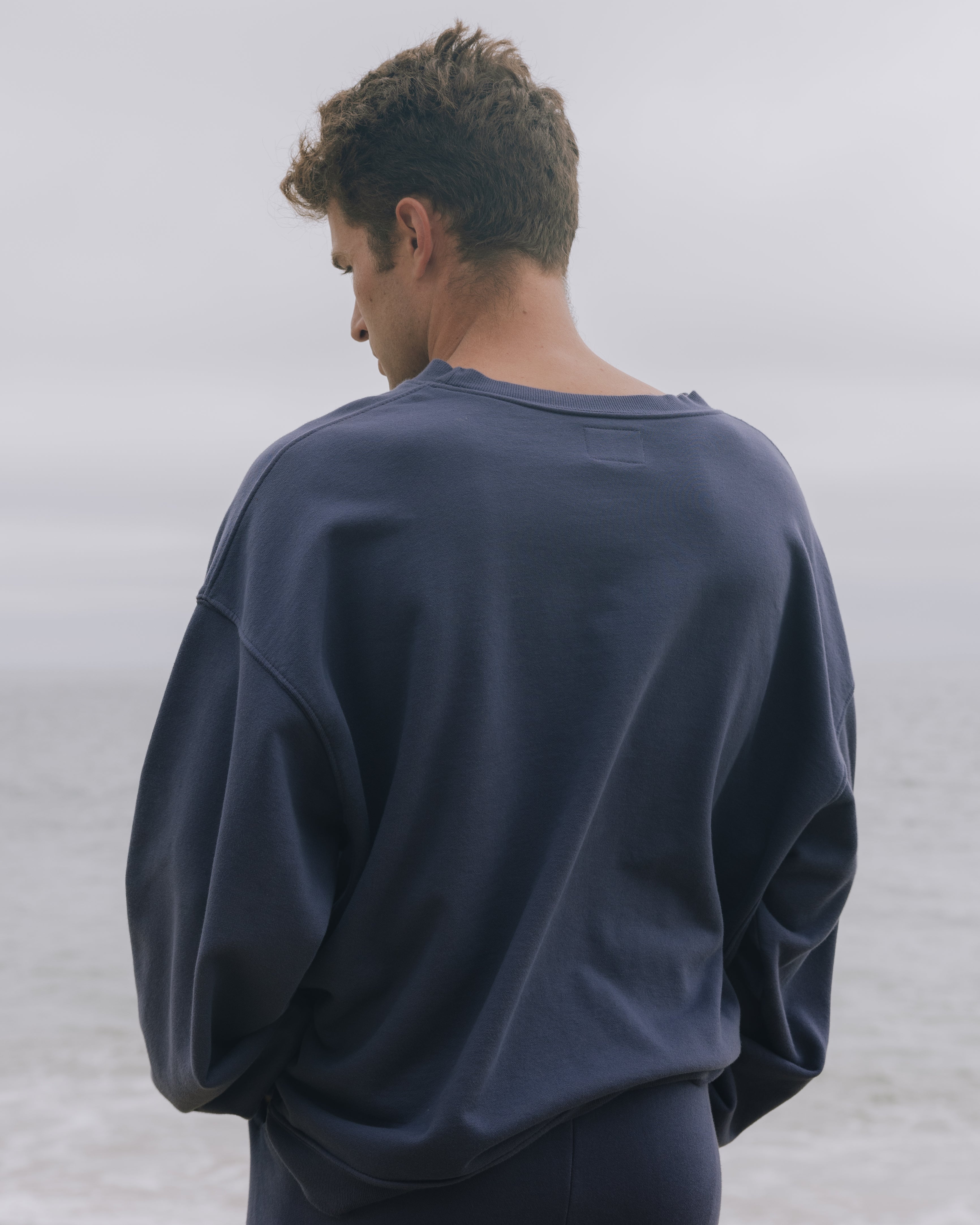 Unisex Oversized Crew - Navy – shopdailydrills