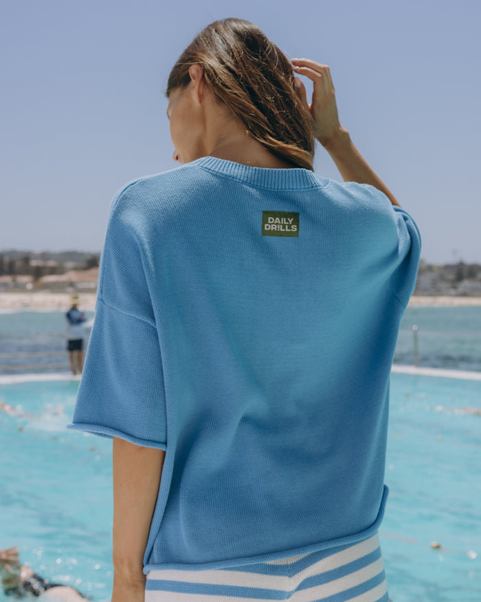 Beach Knit Cropped Sleeve - Malibu