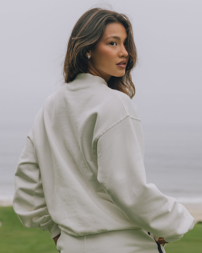 Fleece Vintage Crew - White