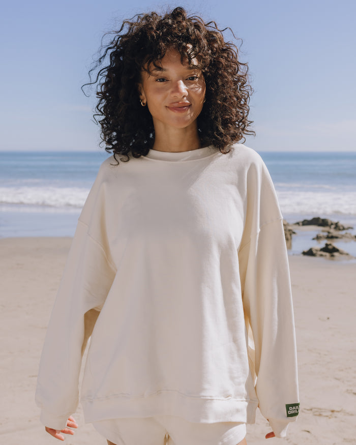 Unisex Oversized Crew - Sand