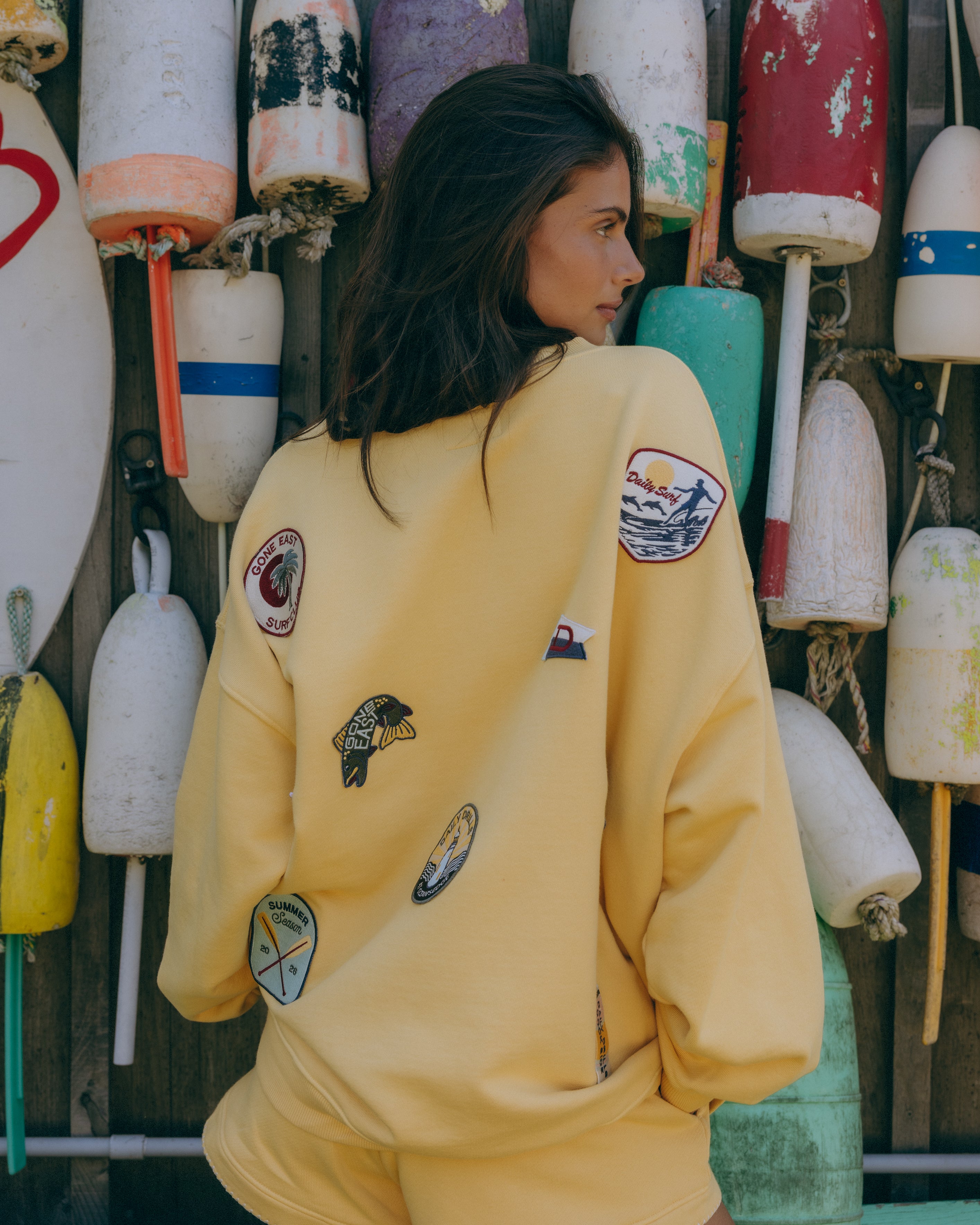 Heavyweight Oversized Out East Crew - Sunny