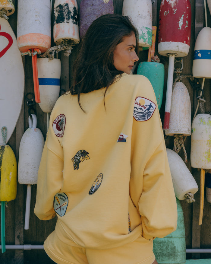 Heavyweight Oversized Out East Crew - Sunny