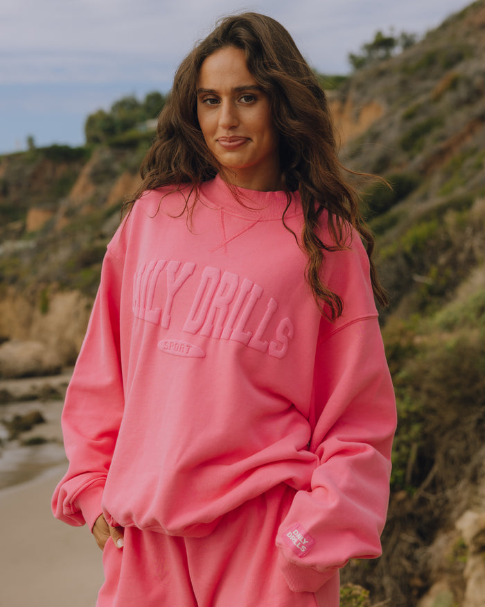 Oversized Vintage Sport Crew - Cheeks with Monochrome Patch