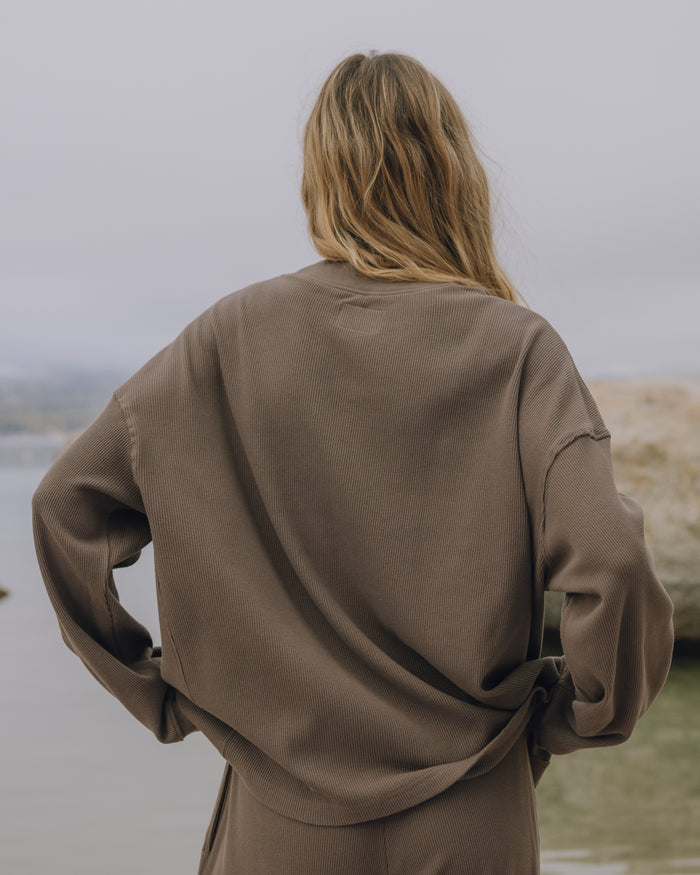 Oversized Vintage Thermal - Mocha