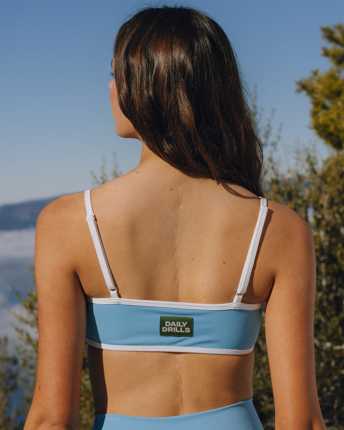 Go! Stretch Bra - Malibu + White