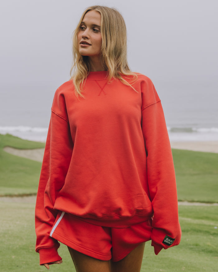 Fleece Vintage Crew - Heart