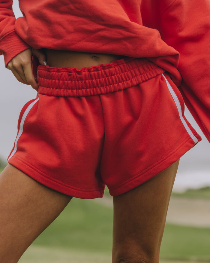 Fleece Super Shorts with Stripes - Heart