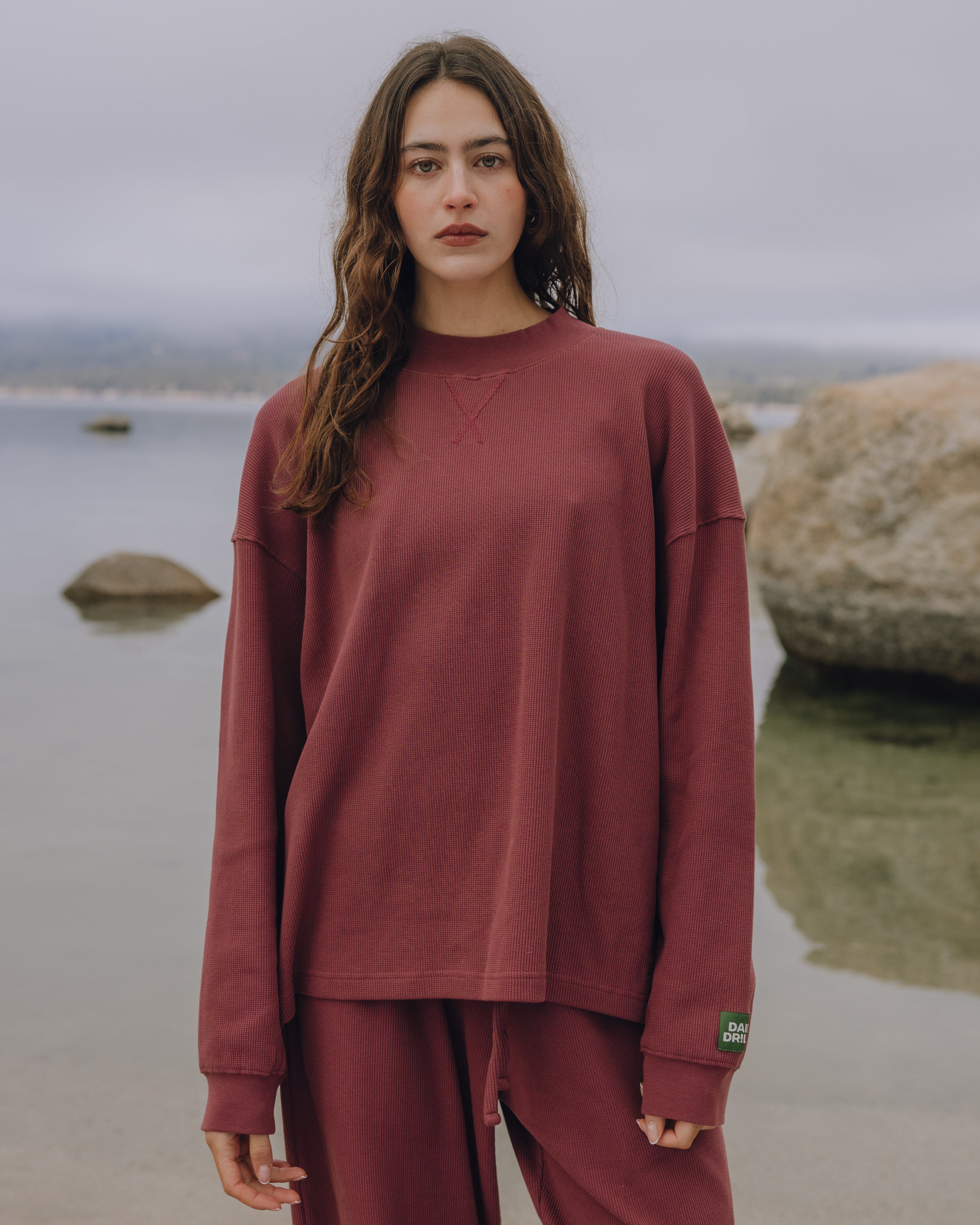 Oversized Vintage Thermal - Wine