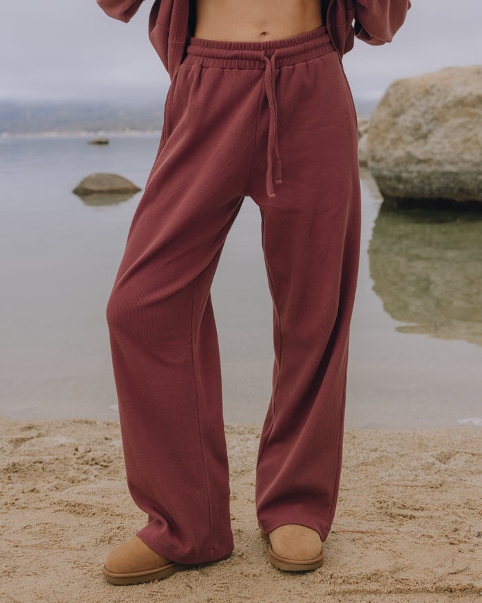 Thermal Resort Pants - Wine