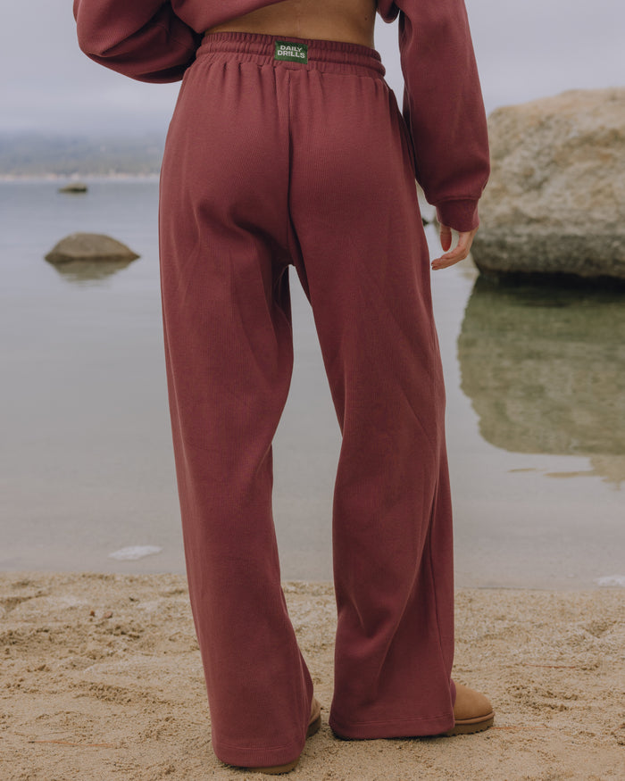Thermal Resort Pants - Wine