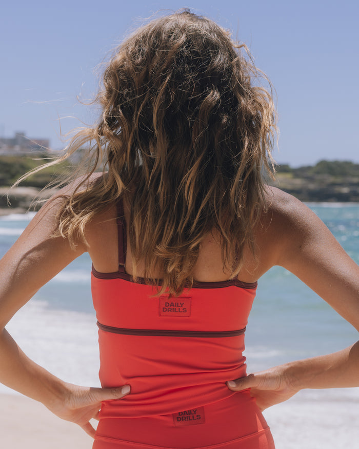 Go! Stretch Tank - Heart + Bodega with Tonal Patch