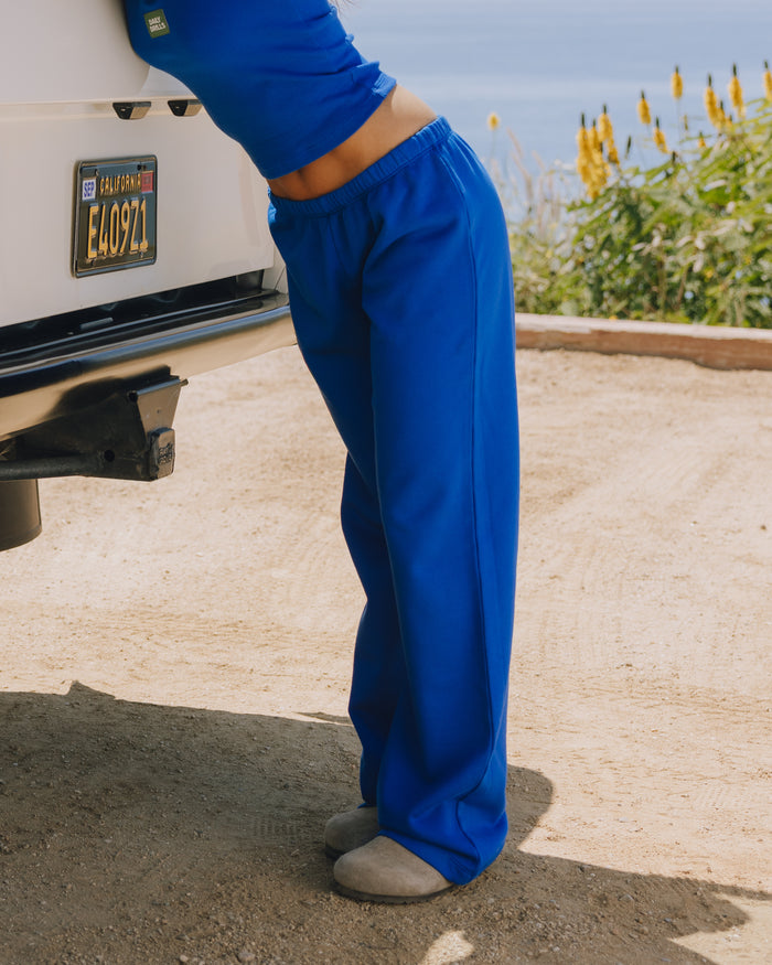 Low Rise Sweatpants - Cobalt