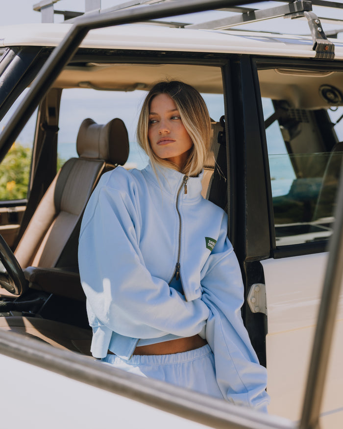 Funnel Neck Double Zip - Powder