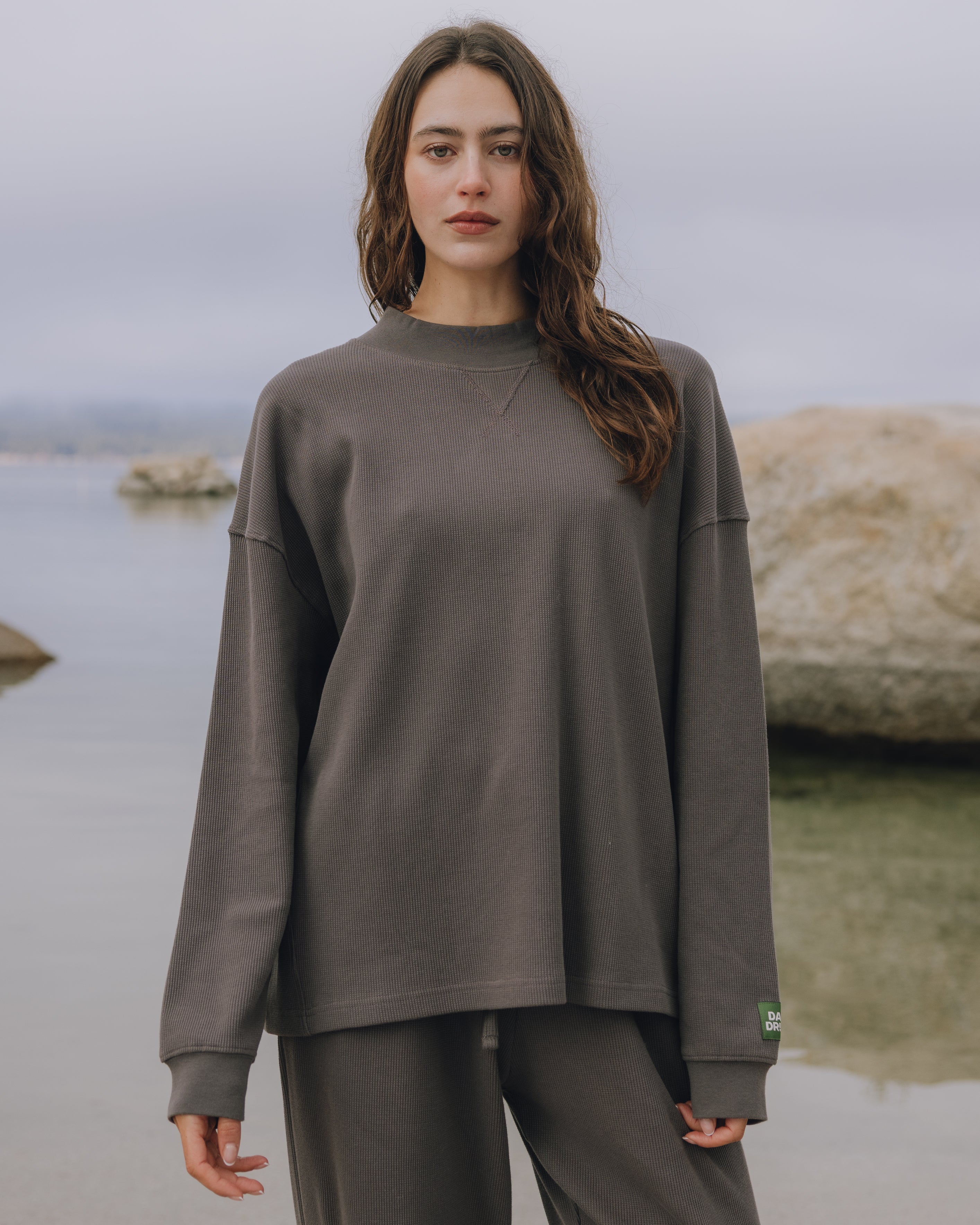 Oversized Vintage Thermal - Vintage Black