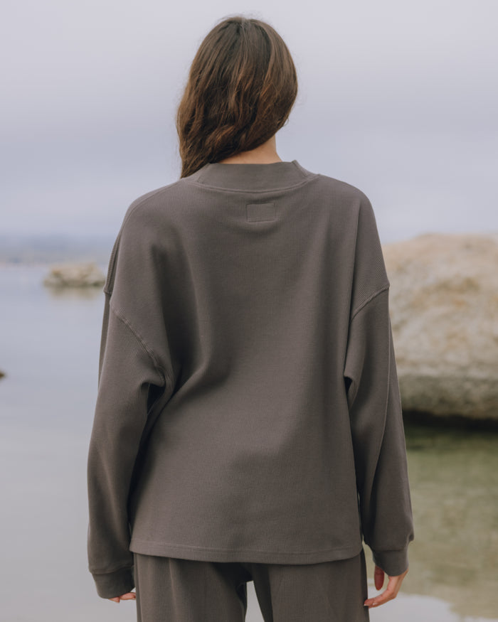 Oversized Vintage Thermal - Vintage Black