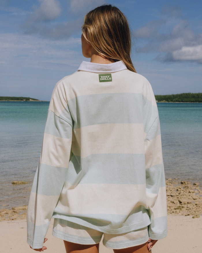 Rugby Tee - Lake Day + Cream Stripe