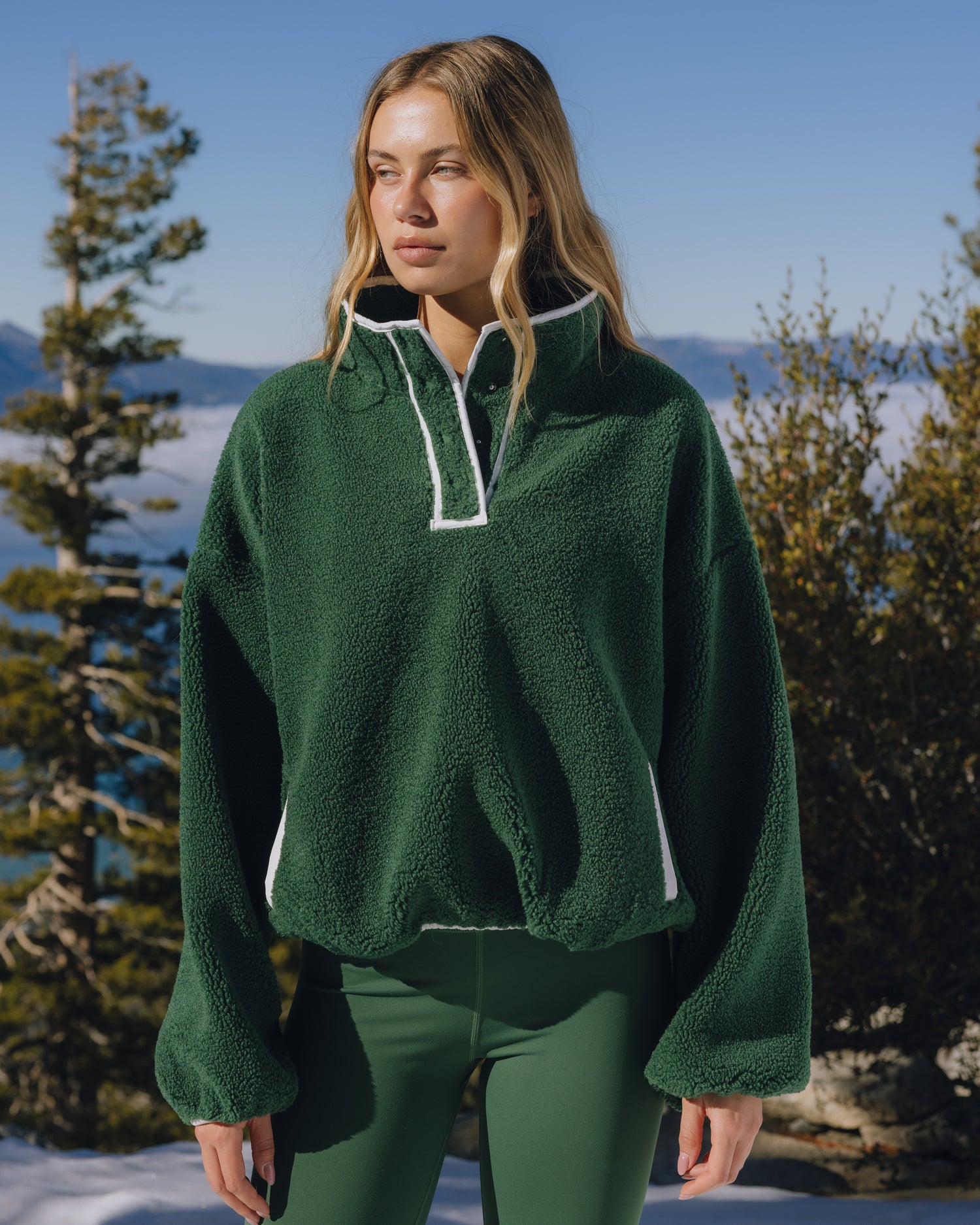 Sherpa Jacket - Forest Green – shopdailydrills