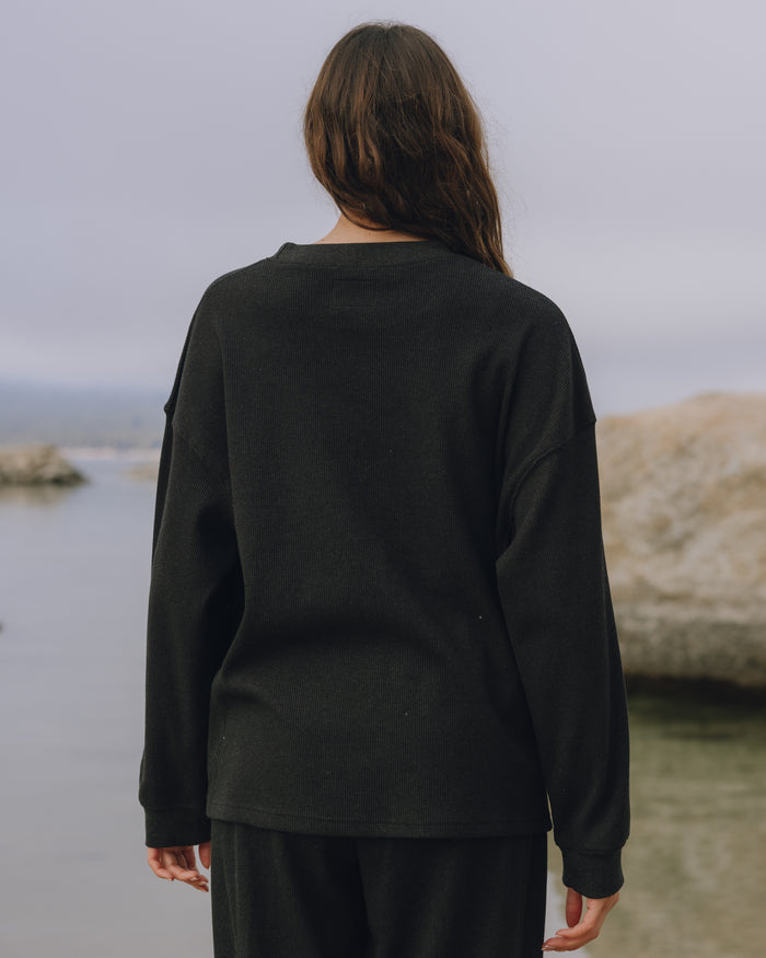 Oversized Thermal - Charcoal Grey