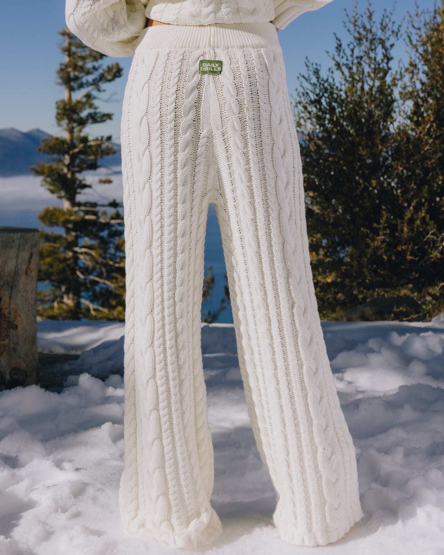 Cable Knit Resort Pants - Cream – shopdailydrills