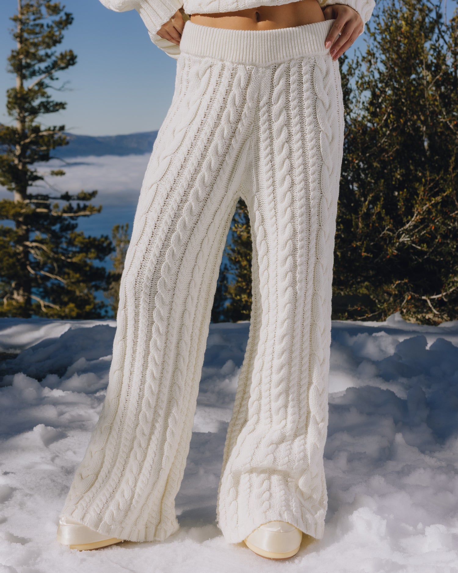 Cable Knit Resort Pants - Cream – shopdailydrills