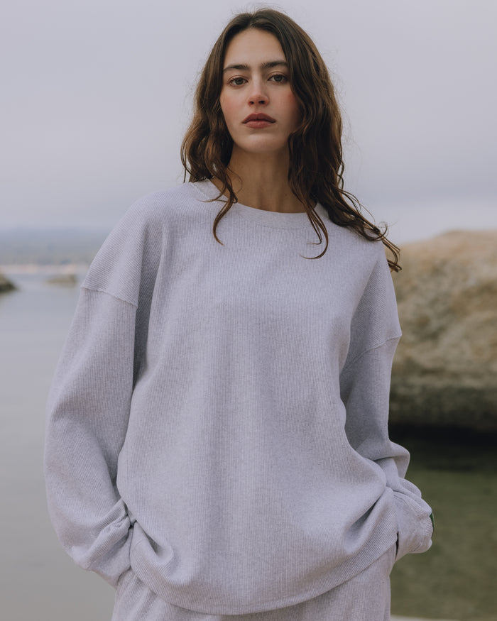 Oversized Thermal - Light Grey