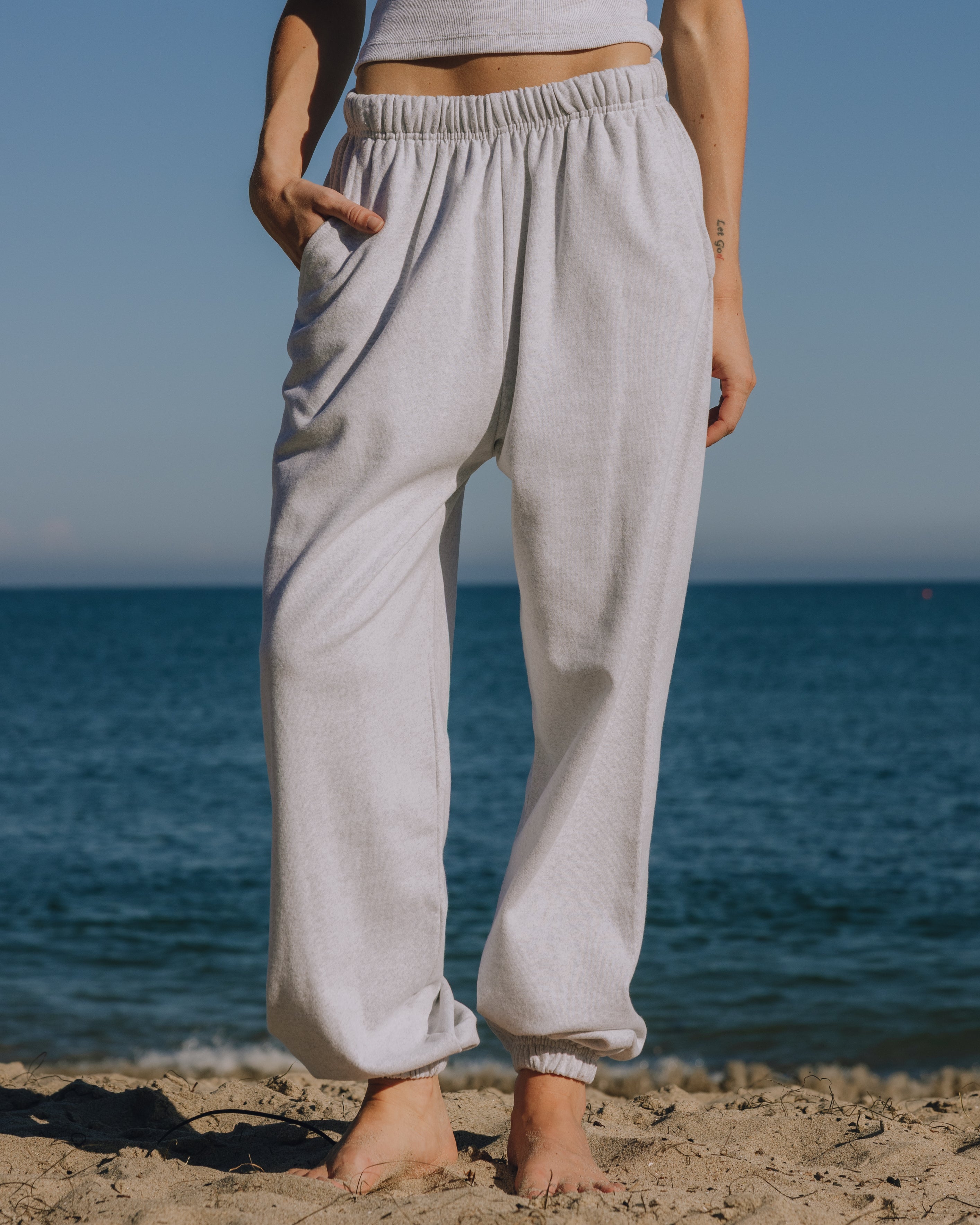 Unisex Fleece Joggers - Heather Grey