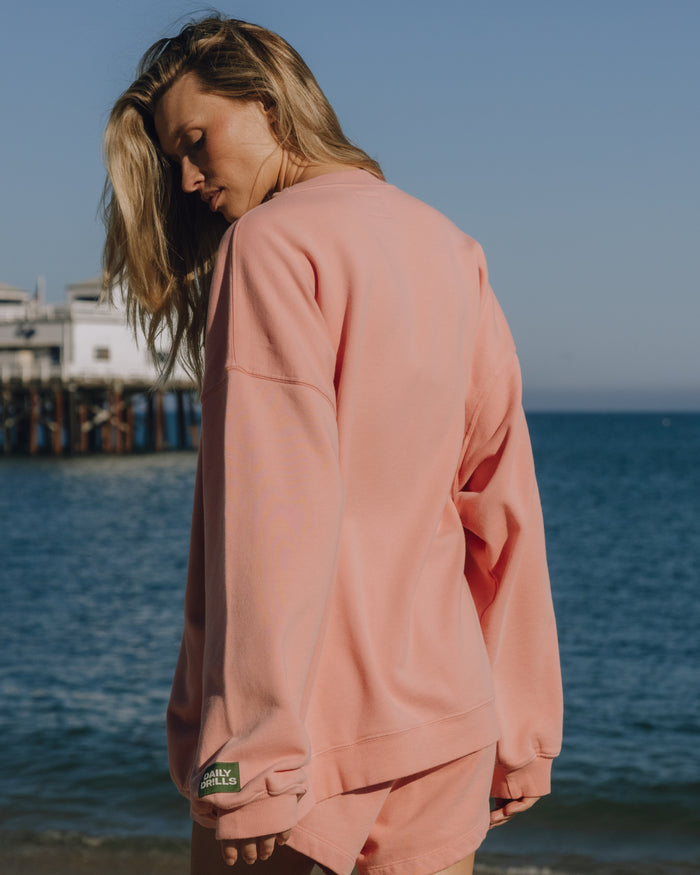 Unisex Oversized Crew - Dusty Rose