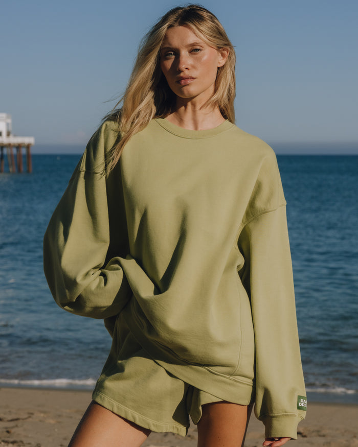 Unisex Oversized Crew - Matcha