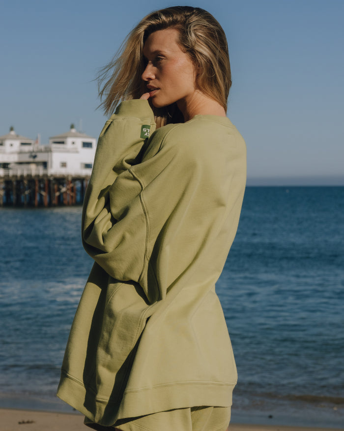 Unisex Oversized Crew - Matcha