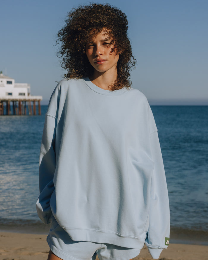 Unisex Oversized Crew - Powder