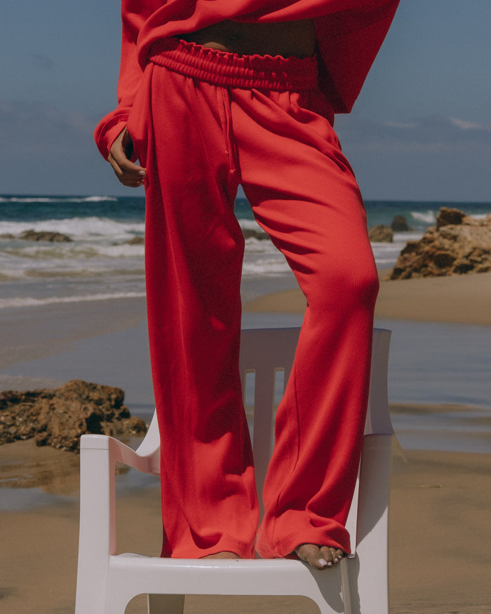 Thermal Resort Pants - Heart with Monochrome Patch