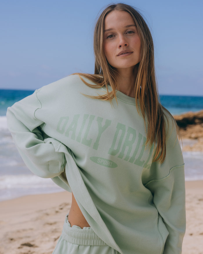 Oversized Sport Thermal - Mint with Monochrome Patch
