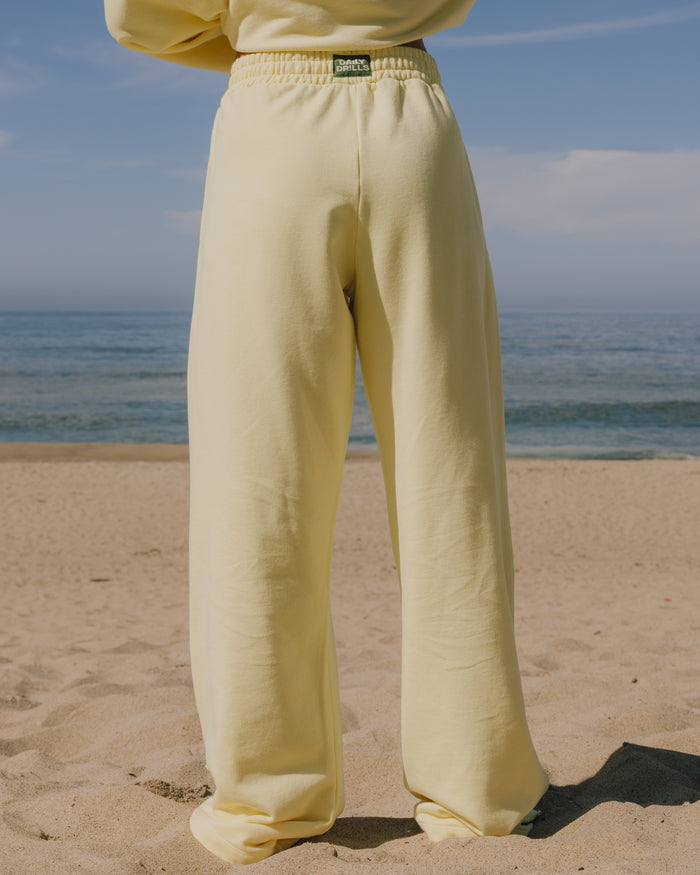 Wide Leg Sweatpants - Lemonade
