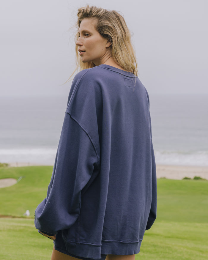 Unisex Oversized Crew - Navy