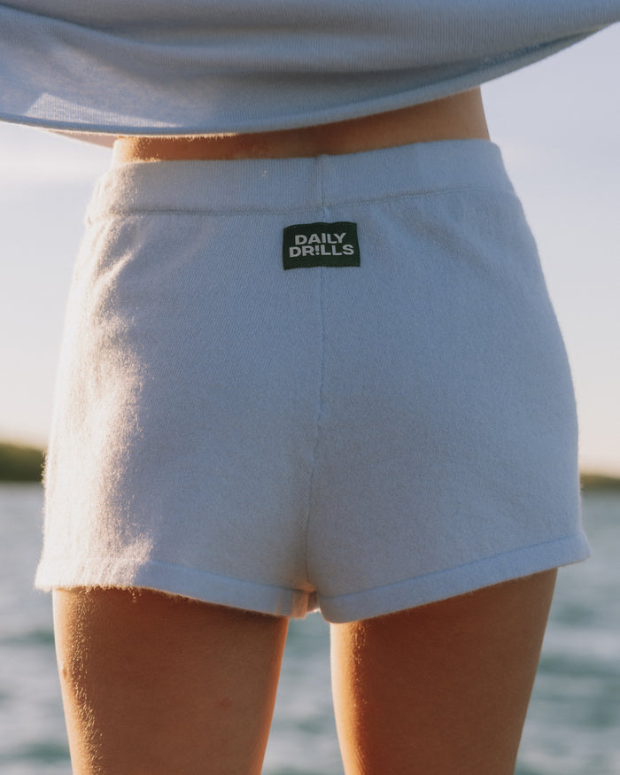 Cashmere Micro Shorts - Light Blue