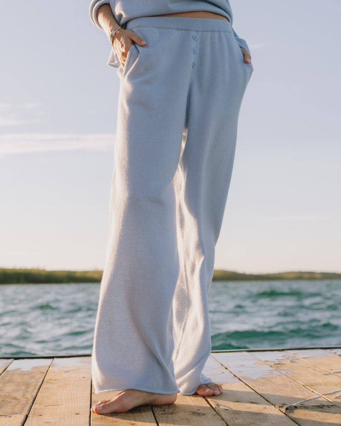 Cashmere Resort Pants - Light Blue