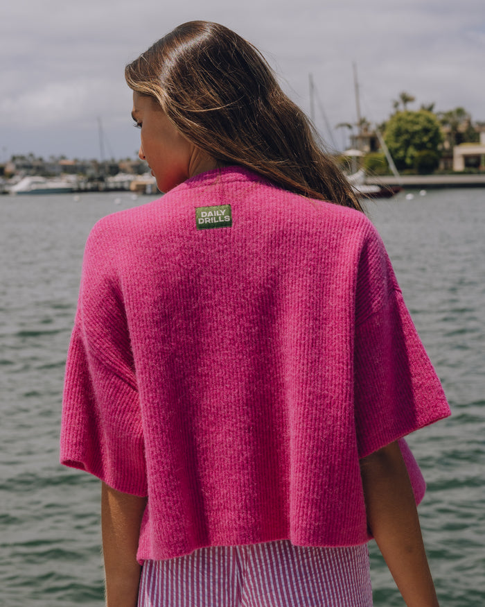 Single Button Sweater - Hot Shot