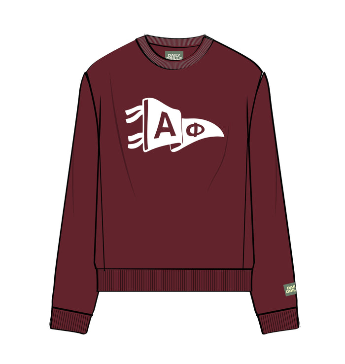 Oversized Alpha Phi Crew - Bodega + White