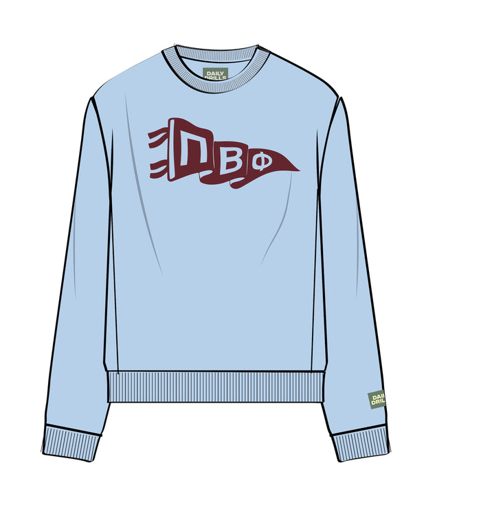 Oversized Pi Beta Phi Crew - Powder + Bodega