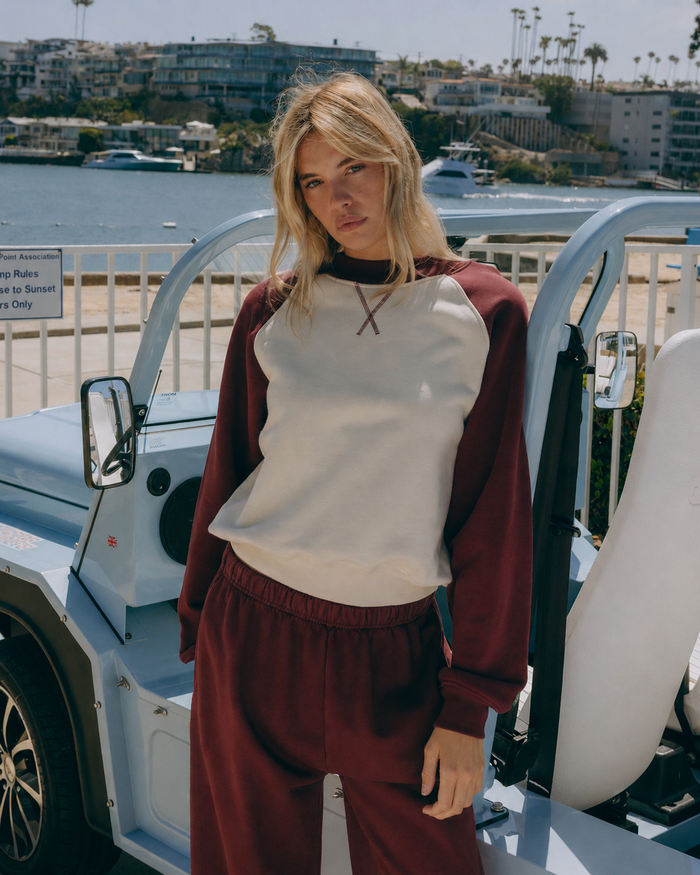 Heavyweight Vintage Raglan Crew - Bodega + Sand