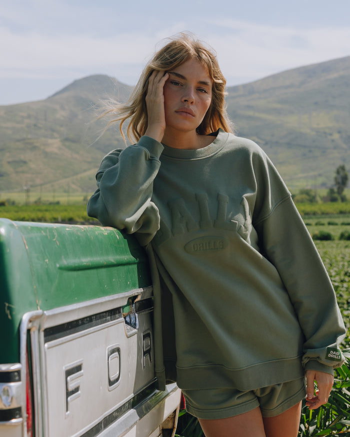 Oversized Daily Crew - DD Green