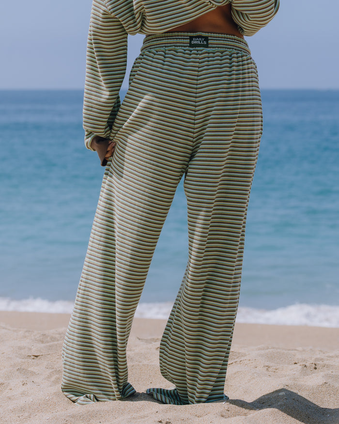 Thermal Resort Pants - Beach Stripe