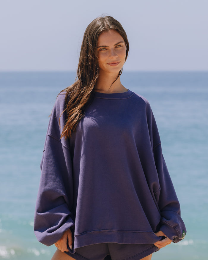 Unisex Oversized Crew - Navy