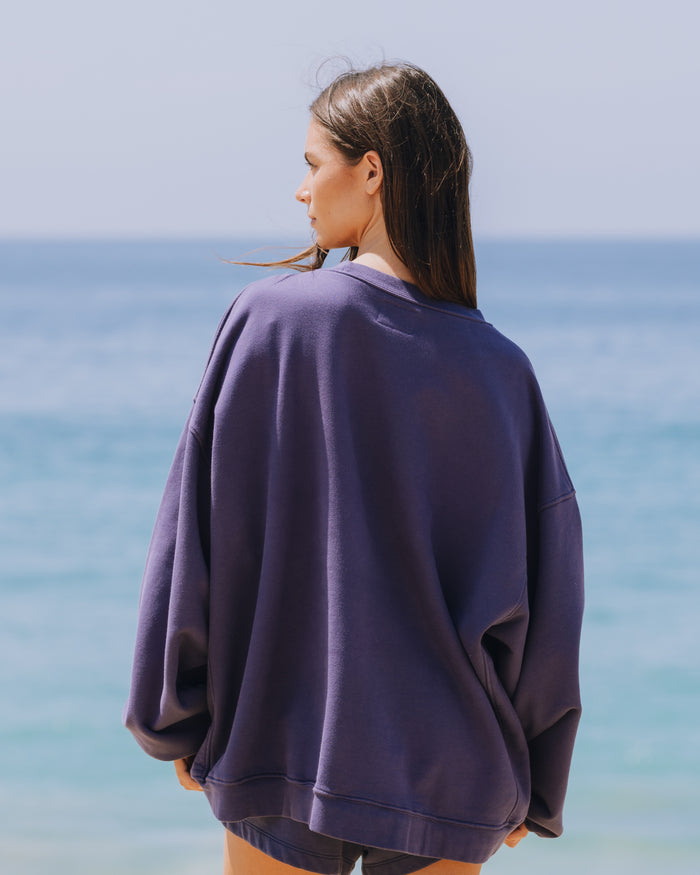 Unisex Oversized Crew - Navy