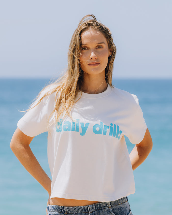 Daily Drills Boxy Tee - Cream + Balboa