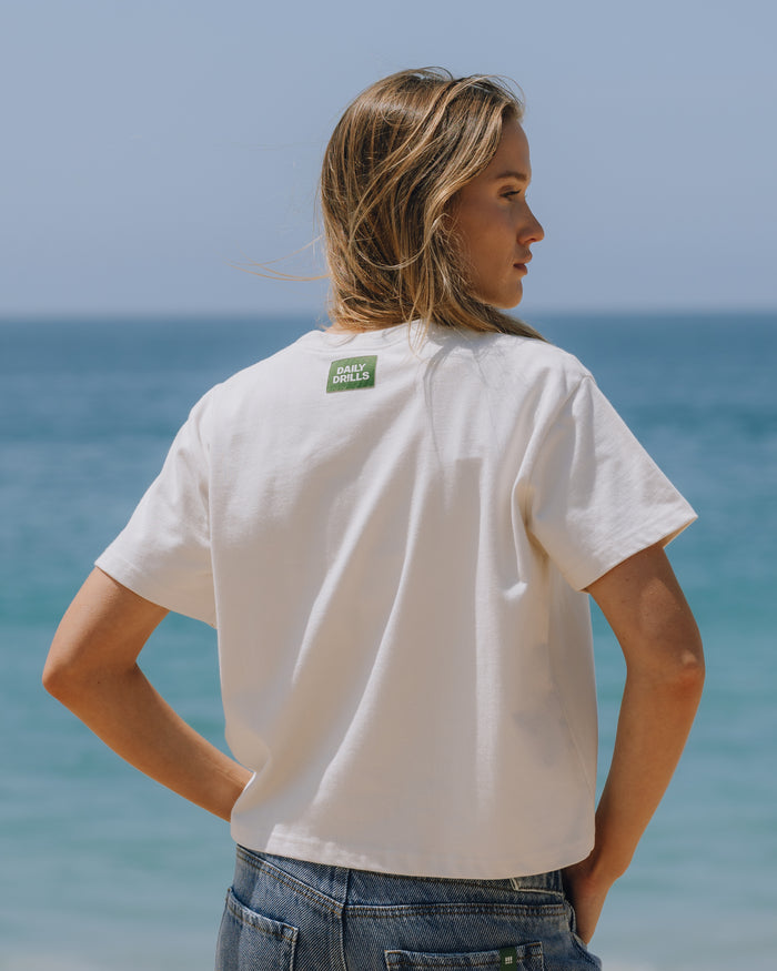 Daily Drills Boxy Tee - Cream + Balboa