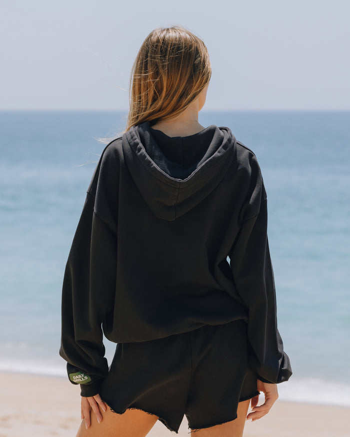 Daily Zip Hoodie - Black