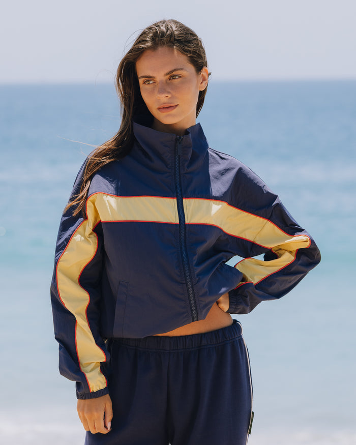 Nylon Jacket - Navy + Sunny + Heart