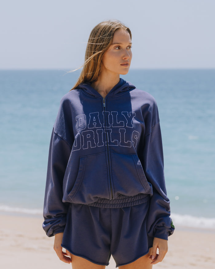 Daily Zip Hoodie - Navy