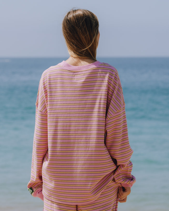 Oversized Thermal - Taffy + Sunny + Coco Stripe
